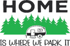 Doormat 60cm x 40cm - 'Home Is Where We Park It'