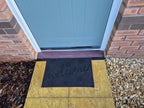 Rubber Doormat 60cm x 40cm - 'Welcome' (Small Flowers)