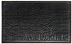Rubber Doormat 60cm x 40cm - 'Welcome' (Flower)