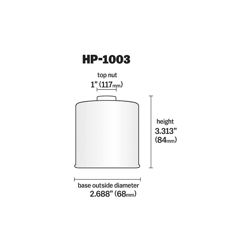 K&N Performance Spin-on Canister Engine Oil Filter HP-1003