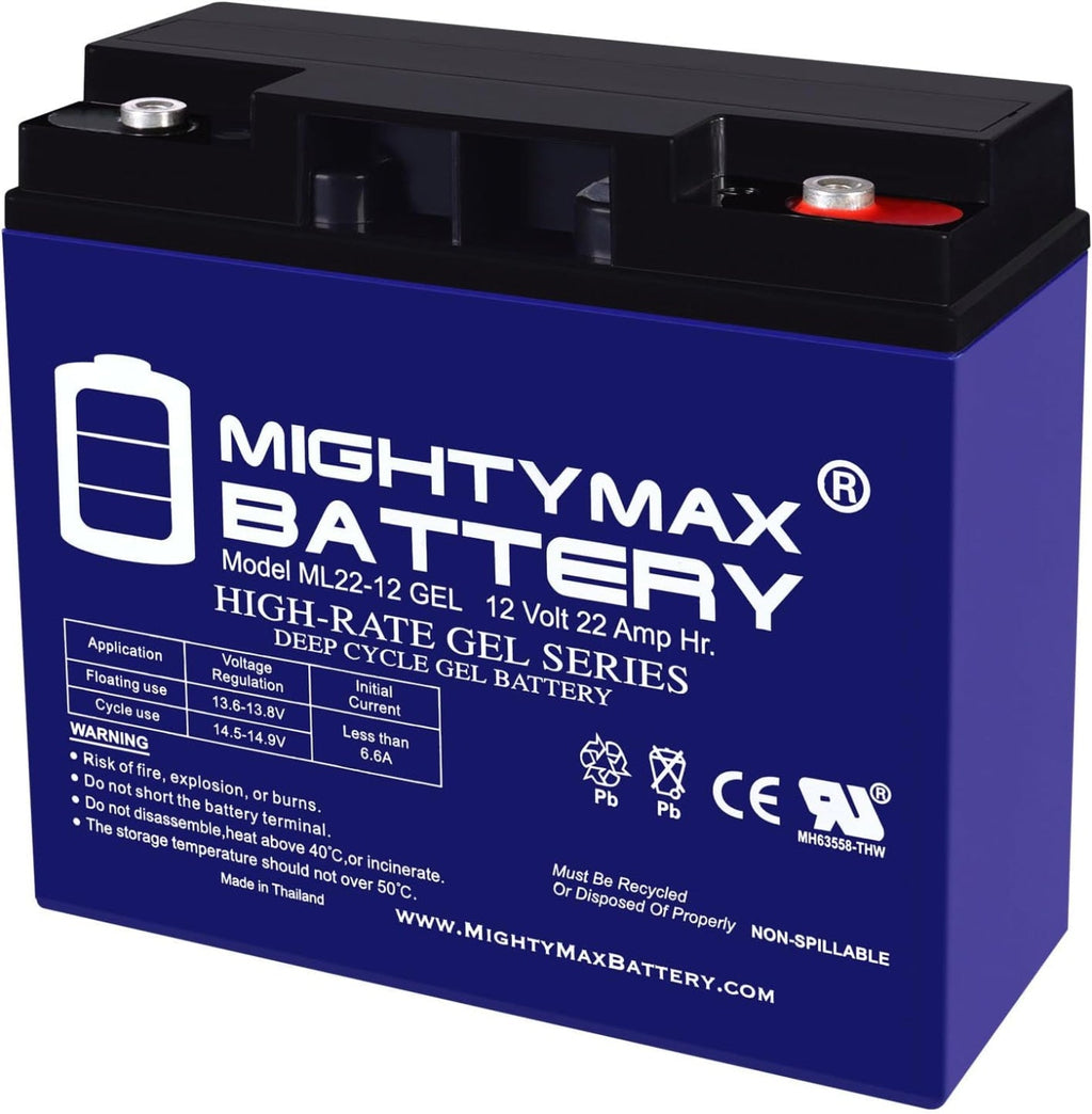 Mighty Max 12V 22 AH GEL Rechargeable Maintenance Free SLA AGM Battery