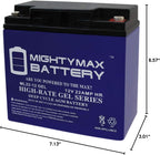 Mighty Max 12V 22 AH GEL Rechargeable Maintenance Free SLA AGM Battery