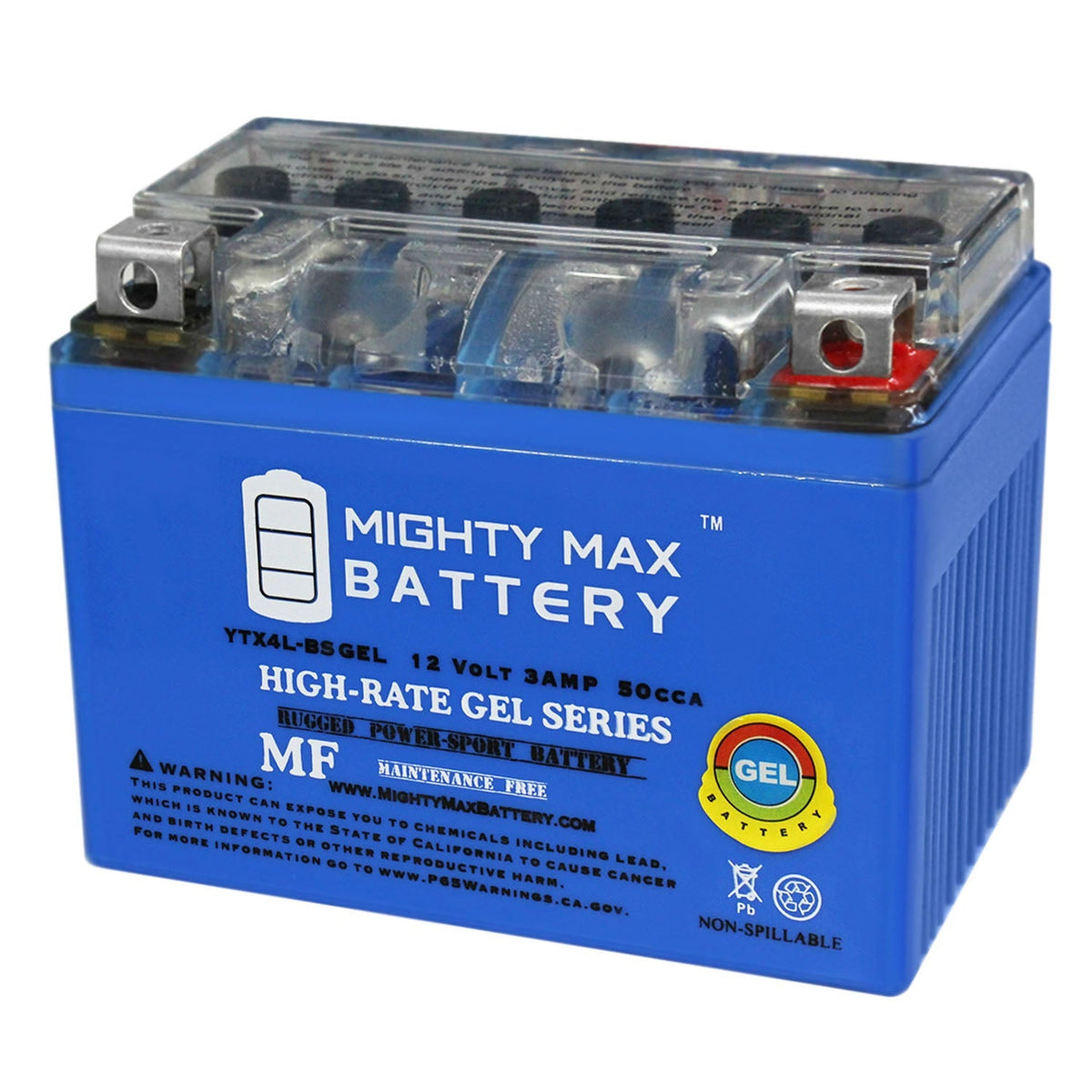 Mighty Max 12V 3 AH Rechargeable Maintenance Free SLA AGM Gel Battery