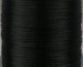 Close-up image of black thread spool showing the smooth texture of Danville Rayon 4 Strand Floss used for custom musky and ice fishing rods.