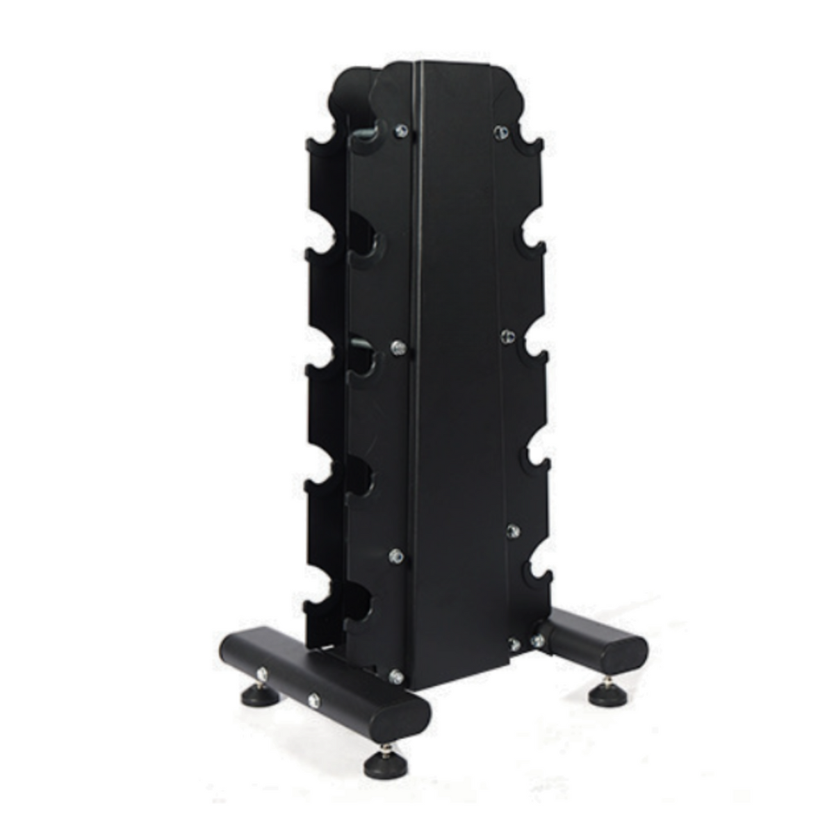 Muscle Motion Rubber Hex Dumbbells 10kg-20kg + Tower Rack DRV5T