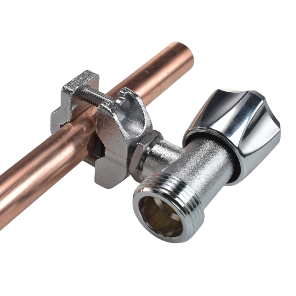 Brass Barbed Bib Tap FULL Connection Kit x2