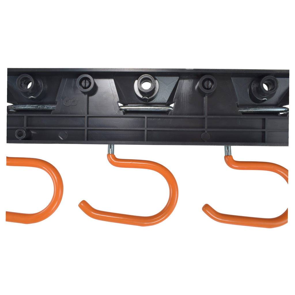Tool Rail with Adjustable Peg Hooks and S Hanging Hooks