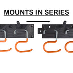 Tool Rail with Adjustable Peg Hooks and S Hanging Hooks