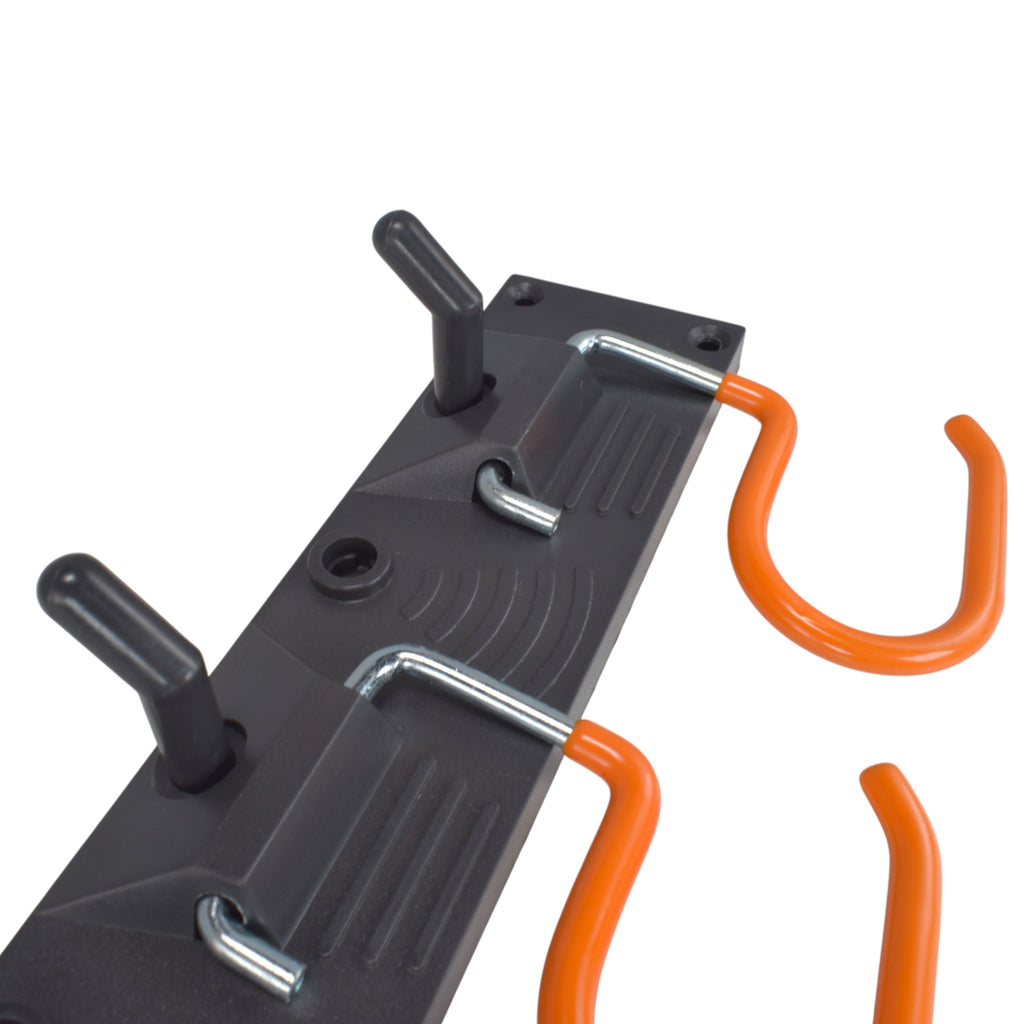 Tool Rail with Adjustable Peg Hooks and S Hanging Hooks