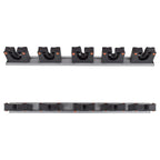 Wall Mount Tool Holder Rail - Gripper Design (5 Handles)