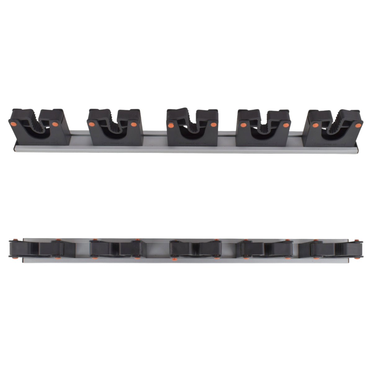 Wall Mount Tool Holder Rail - Gripper Design (5 Handles)