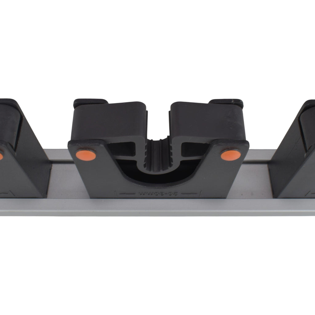 Wall Mount Tool Holder Rail - Gripper Design (5 Handles)