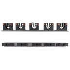 Wall Mount Tool Holder Rail - Gripper Design (5 Handles)