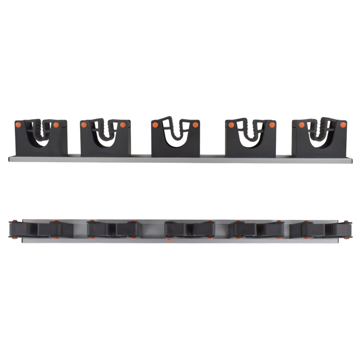 Wall Mount Tool Holder Rail - Gripper Design (5 Handles)