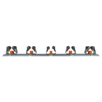 Wall Mount Tool Holder Rail - Roller Grip Design (5 Handles)