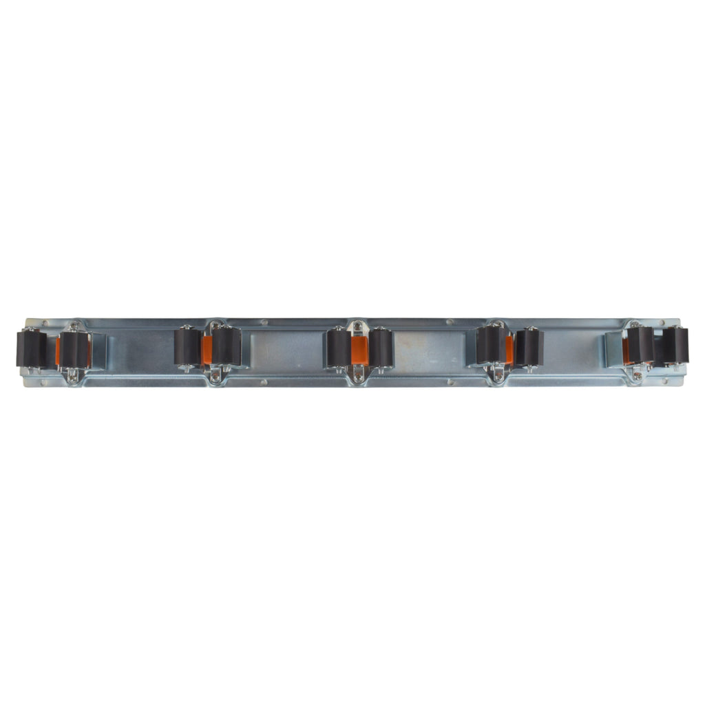 Wall Mount Tool Holder Rail - Roller Grip Design (5 Handles)
