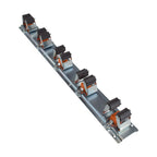 Wall Mount Tool Holder Rail - Roller Grip Design (5 Handles)