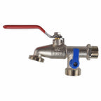 Double Lever Tap Kit with Barb/Quick Connect Outlet, 1/2" and 3/4" BSP Thread Inlet