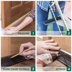 Aluminum and Vinyl CINCH® Self-adhesive Top and Sides Door Seal Kit