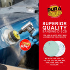 '- Premium - 3000 Grit 3" Green Film Hook & Loop Sanding Discs for DA Sanders - Box of 30