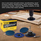 3 Inch Grinding Discs, 60 Grit (25 Disc Set) with R-Type Adapter & Backing Pad - Quick Change Zirconia Coarse Cut Sanding Discs for Auto, Wood, Metal, Rust, Oxidation, Welds