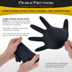 HD Black Nitrile Disposable Gloves, 3 Boxes of 100, Size Small, 6 Mil - Latex Free, Powder Free, Textured Grip, Food Safe