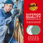 280 Grit - 5" Green Film - PSA Self Adhesive Stickyback Sanding Discs for DA Sanders - Box of 50
