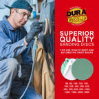 60 Grit - 5" Green Film - PSA Self Adhesive Stickyback Sanding Discs for DA Sanders - Box of 50