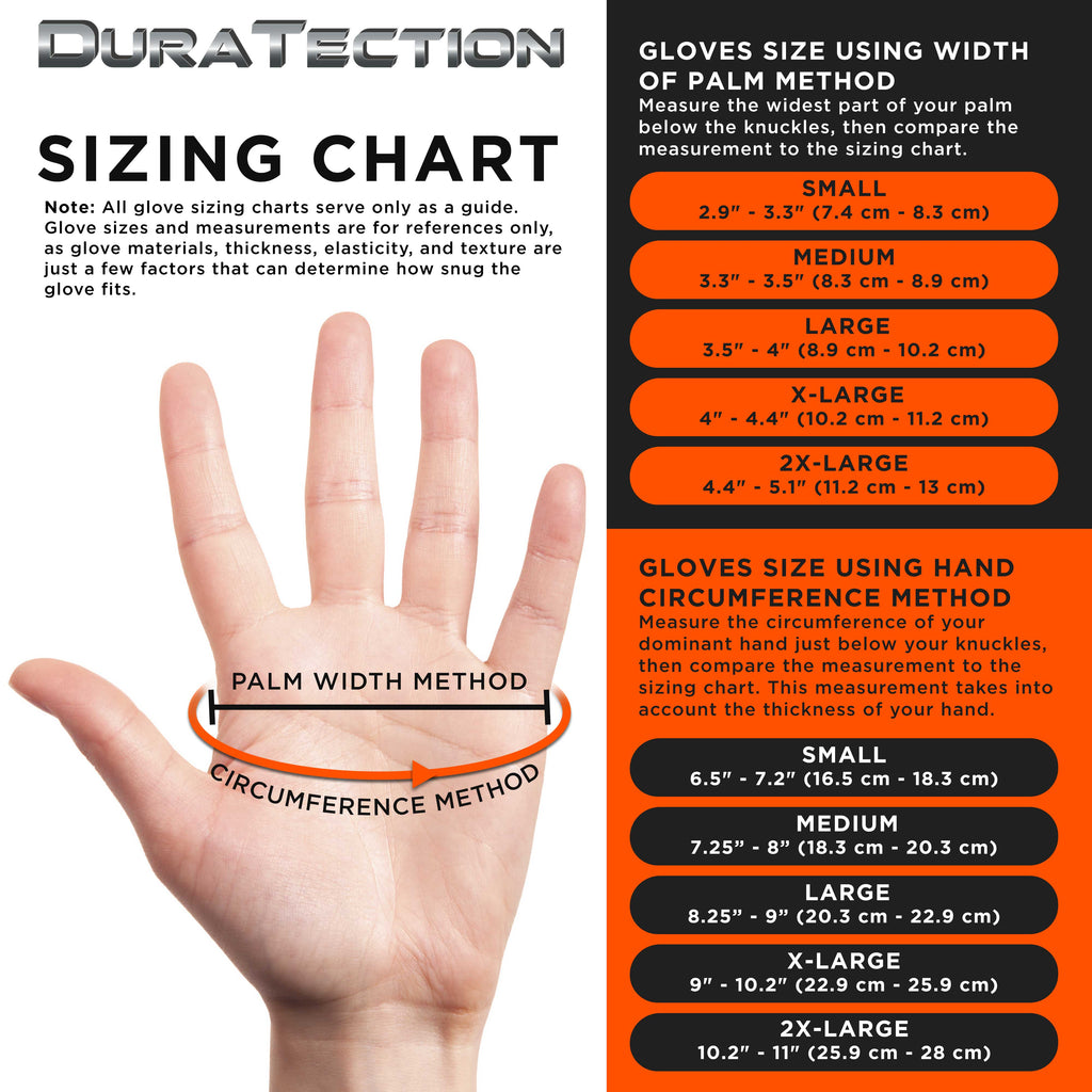 Duratection 8 Mil Orange Super Duty Diamond Textured Nitrile Disposable Gloves, 10 Boxes of 100, XX-Large - Latex Free, Powder Free, Food Safe, Safety Protection Work Gloves