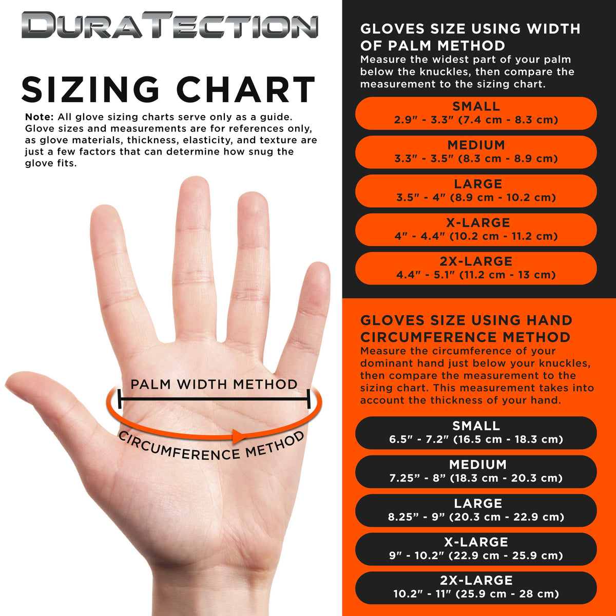 Duratection 8 Mil Orange Super Duty Diamond Textured Nitrile Disposable Gloves, Box of 100, XX-Large - Latex Free, Powder Free, Food Safe, Safety Protection Work Gloves