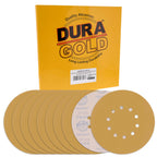 Premium 9" Drywall Sanding Discs - 120 Grit (Box of 10) - 10 Hole Pattern Hook & Loop Aluminum Oxide Sandpaper - For Power Sander, Sand Wood