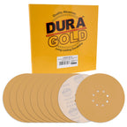 Premium 9" Drywall Sanding Discs - 180 Grit (Box of 10) - 8 Hole Pattern Hook & Loop Aluminum Oxide Sandpaper - For Power Sander, Sand Wood
