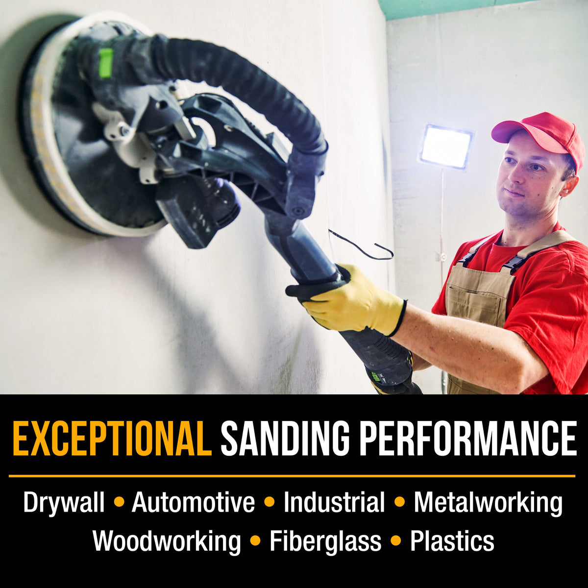 Premium 9" Drywall Sanding Discs - 80 Grit (Box of 10) - 8 Hole Pattern Hook & Loop Aluminum Oxide Sandpaper - For Power Sander, Sand Wood