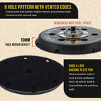 5" Bolt-On Hook & Loop DA Polisher Sander Backing Plate Pad - Replacement Pad, Fits P9519 &  EP-503 Dual-Action Polisher Sanders
