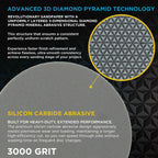 Elite Lumina 3” 3000 Grit Foam Finishing Sanding Discs, Box of 15
