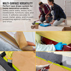 Pre-Taped Masking Paper for Painting (6" x 50', 2 Rolls) - Tape and Drape Painters Paper, Protective Covering, Overspray Barrier