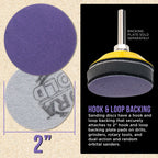 Premium 120 Grit 2" Purple Film Ceramic Sanding Discs, Box of 30 - Hook & Loop Backing Sandpaper for DA Sander, Drill, Grinder, Rotary Tool