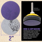 Premium 220 Grit 2" Purple Film Ceramic Sanding Discs, Box of 30 - Hook & Loop Backing Sandpaper for DA Sander, Drill, Grinder, Rotary Tool