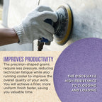 Premium 60 Grit 6" PSA Purple Film Ceramic Sanding Discs, Box of 25 - Self Adhesive Stickyback Sandpaper for DA & Random Orbital Sanders