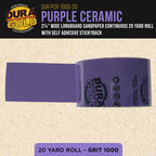 Premium 1000 Grit PSA Purple Film Ceramic Longboard Sandpaper, 2-3/4" Wide Continuous 20 Yard Roll - Self Adhesive Stickyback for Auto & Wood Air File Long Board Sanders, Hand Sanding Blocks