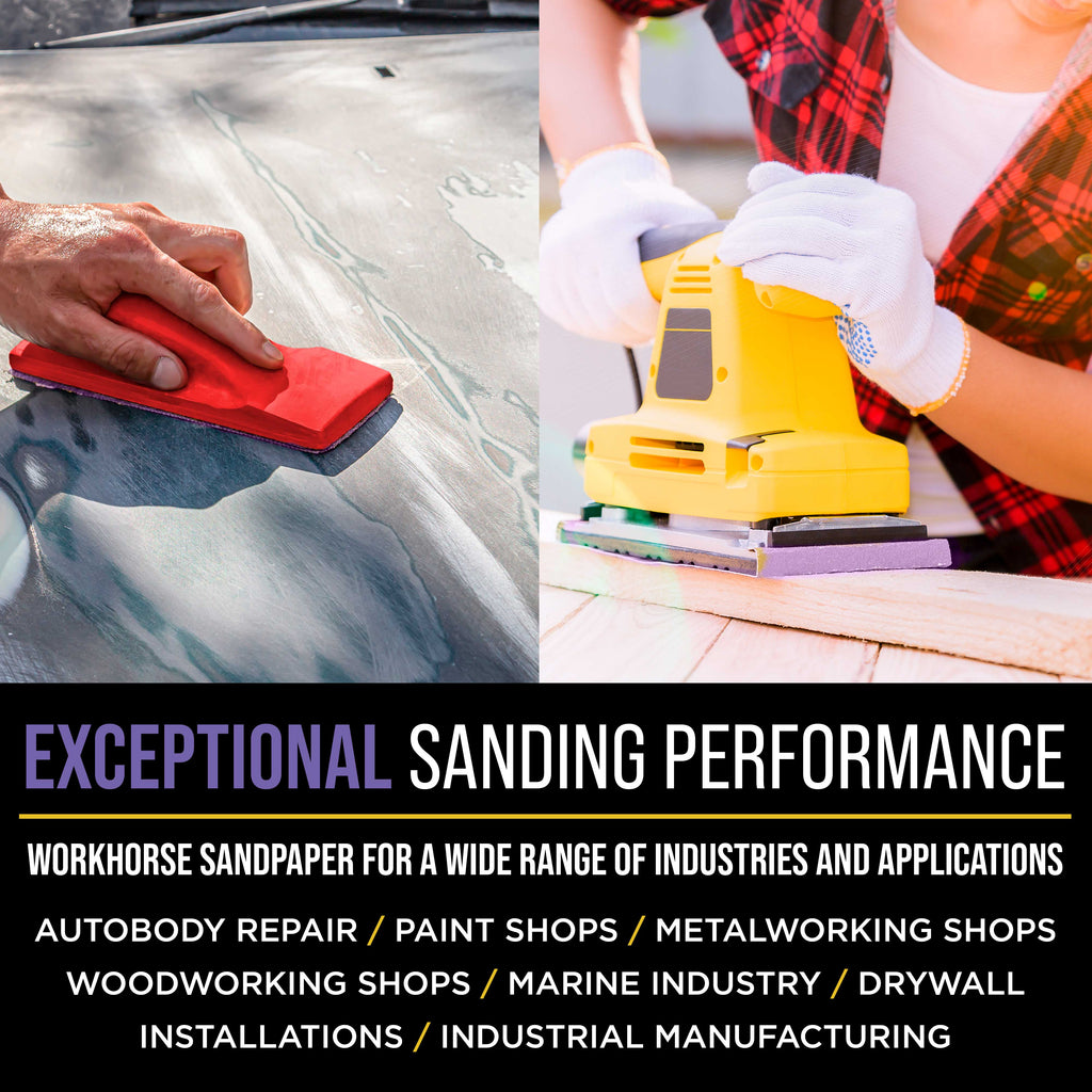 Premium 1000 Grit PSA Purple Film Ceramic Longboard Sandpaper, 2-3/4" Wide Continuous 20 Yard Roll - Self Adhesive Stickyback for Auto & Wood Air File Long Board Sanders, Hand Sanding Blocks