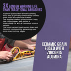 Premium 800 Grit PSA Purple Film Ceramic Longboard Sandpaper, 2-3/4" Wide Continuous 20 Yard Roll - Self Adhesive Stickyback for Auto & Wood Air File Long Board Sanders, Hand Sanding Blocks