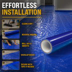 Floor Protection Film, 36-inch x 200-foot Roll, Clear Plastic Floor Protector, Self-Adhesive Plastic Floor Protection from Foot Traffic, Paint Spills, Dust, Construction, Moving