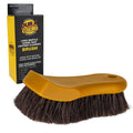 Long Bristle Horse Hair Leather Cleaning Brush - Scrub Clean Car Interior Upholstery, Seats - Auto Detailing, Remove Stains
