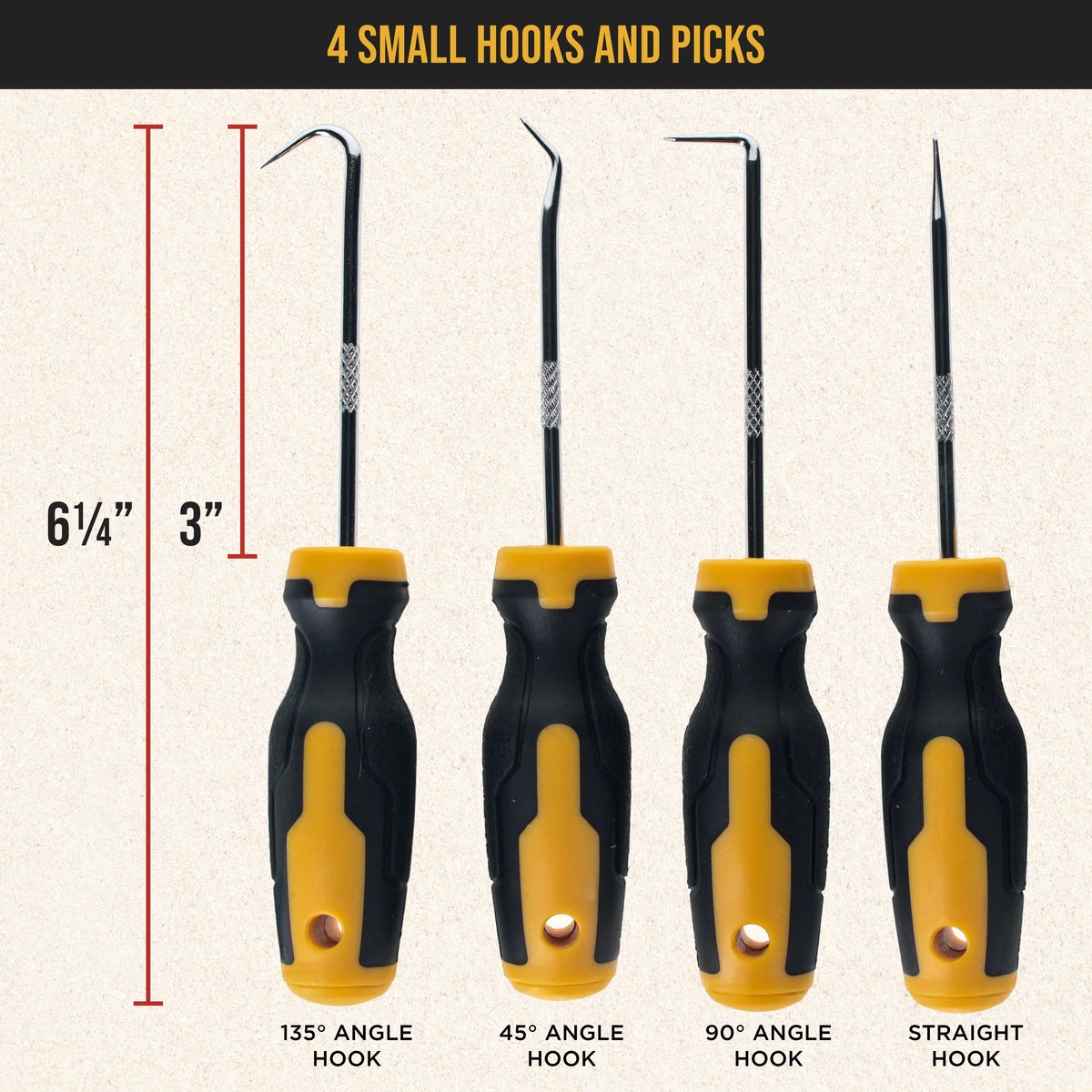 10-Piece Hook and Pick Set with Scraper & Magnetic Telescoping Pick Up Tool Kit - Precision Puller Hooks 45, 90, 135 Degree Angles