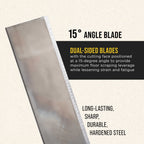 Replacement 8-inch Floor Razor Scraper Blades, Pack of 5 - Sharp, Durable, Hardened Steel Razors, Removal of Floor Covering, Tile, Vinyl