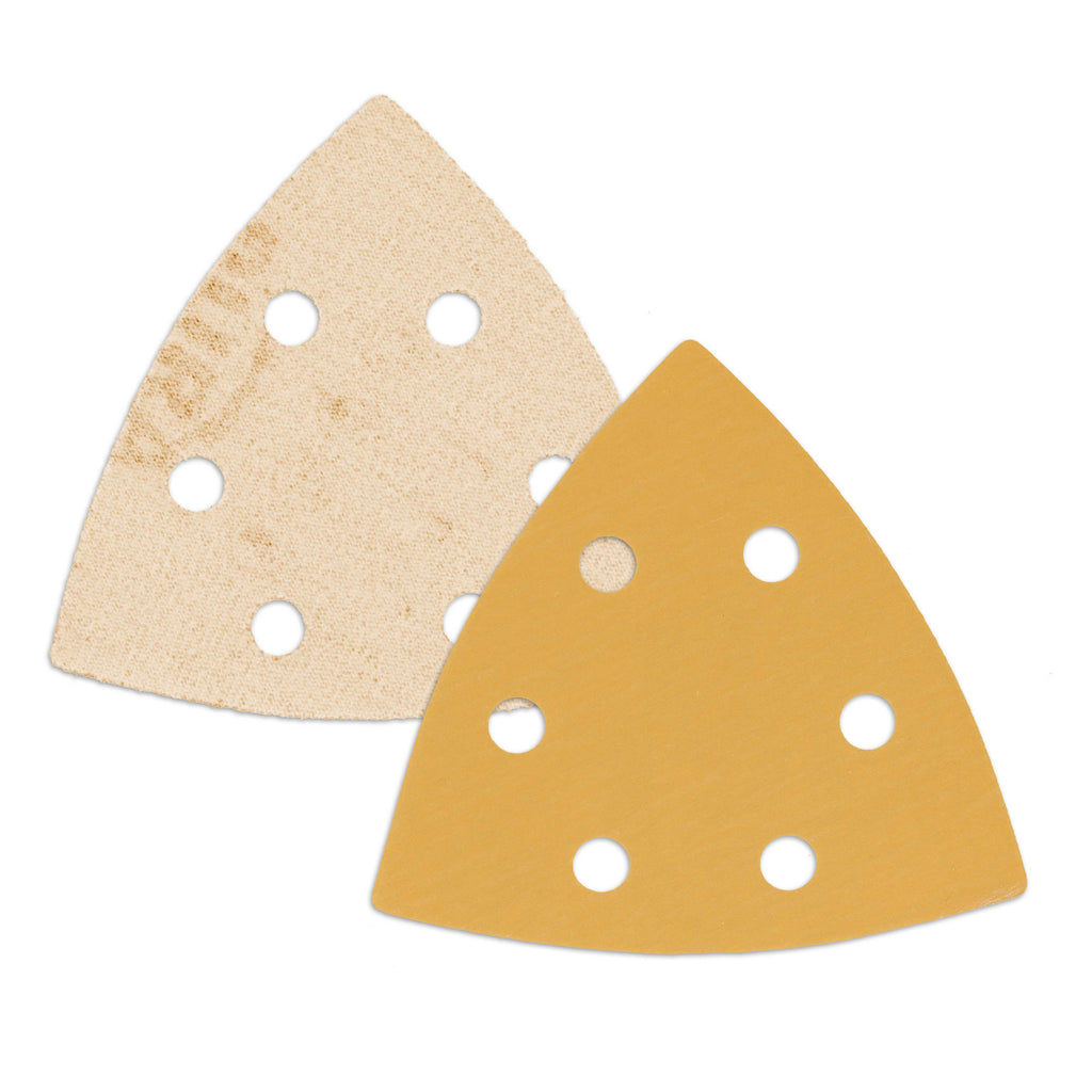 Triangle Mouse Sanding Sheets - 2000 Grit (Box of 18) - 6 Hole Pattern Hook & Loop Triangular Shaped Discs - Aluminum Oxide Sandpaper