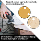 Triangle Mouse Sanding Sheets - 2000 Grit (Box of 18) - 6 Hole Pattern Hook & Loop Triangular Shaped Discs - Aluminum Oxide Sandpaper