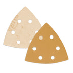 Triangle Mouse Sanding Sheets - 240 Grit (Box of 24) - 6 Hole Pattern Hook & Loop Triangular Shaped Discs - Aluminum Oxide Sandpaper
