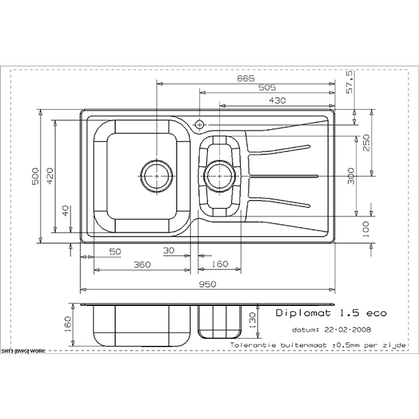 Comfort Diplomat 1.5 Stainless Steel Inset Kitchen Sink